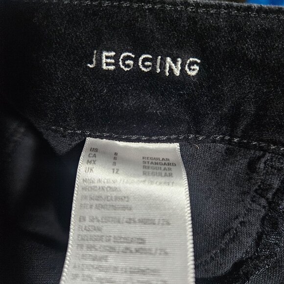 AEO Velvet Jeggings Women's Black Super Stretch Skinny Size 6 VTG Old School - Picture 10 of 16